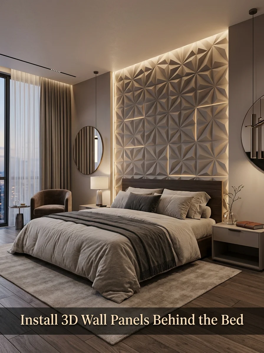 Bedroom_with_3D_wall_panels_