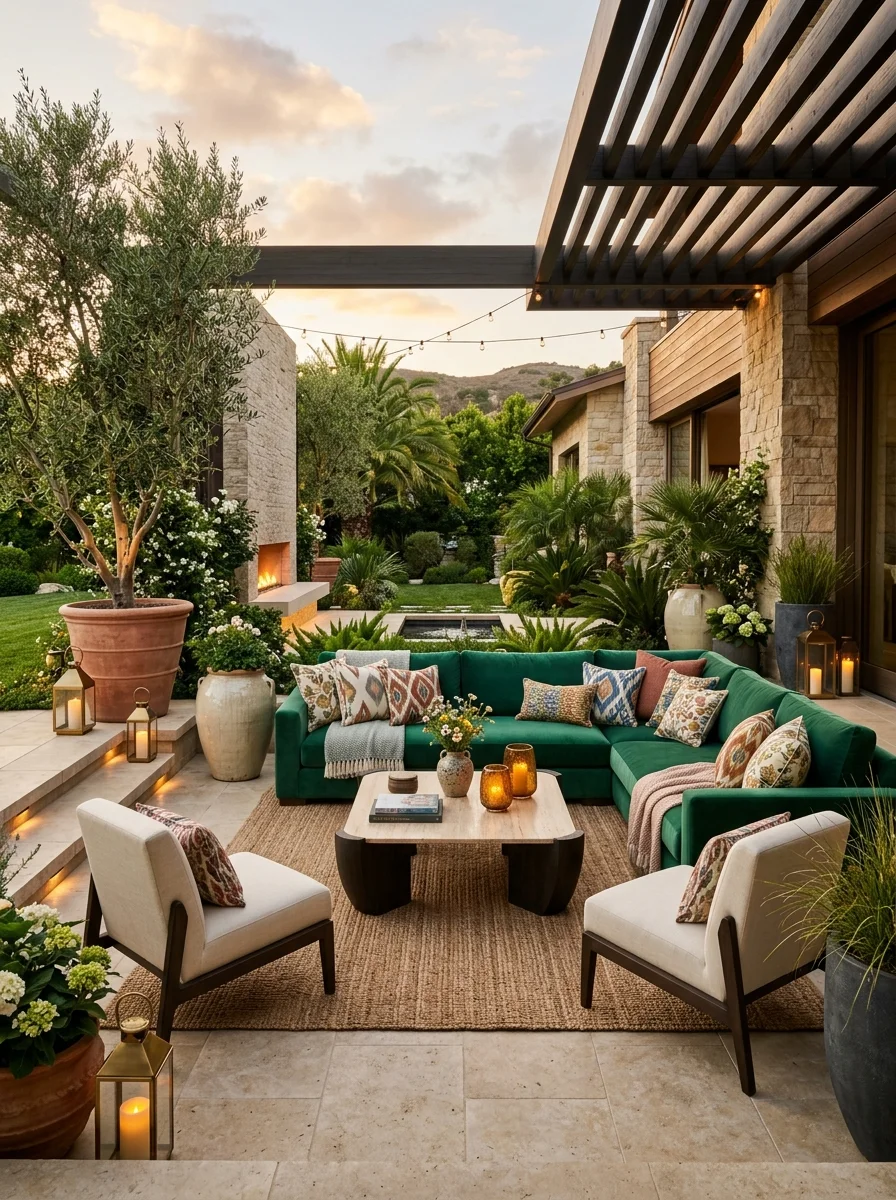 Layer an Outdoor Rug Underfoot