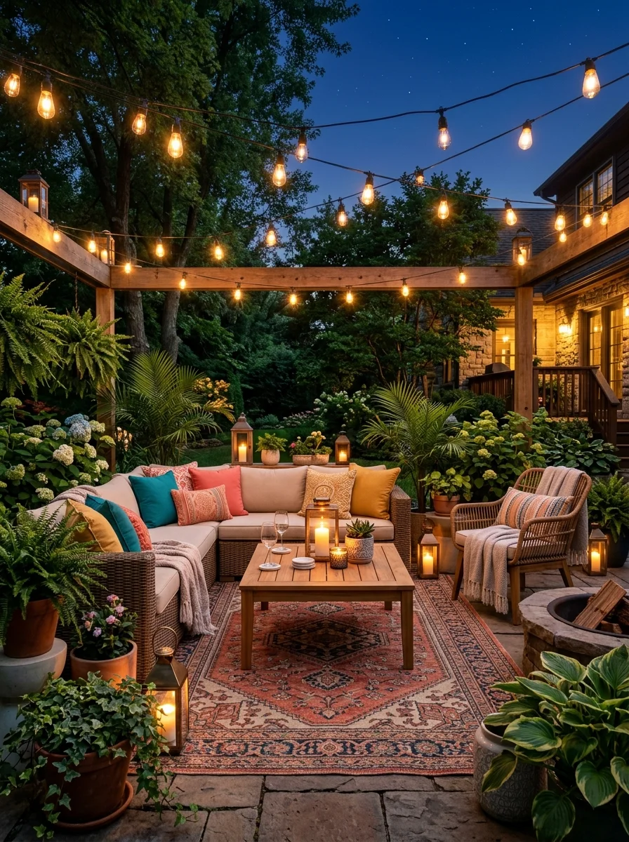 Drape String Lights Overhead