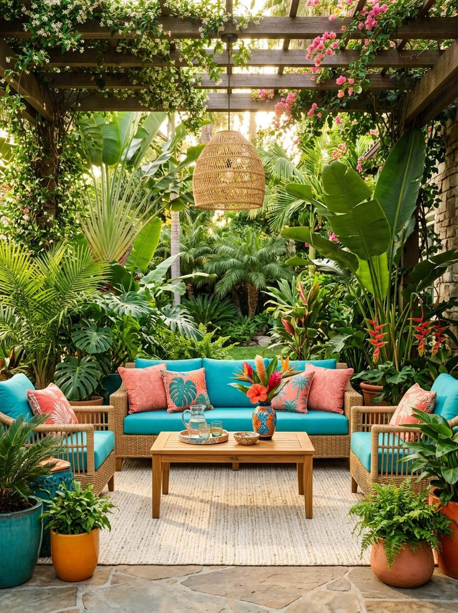Add Privacy with Tall Plants and Screens