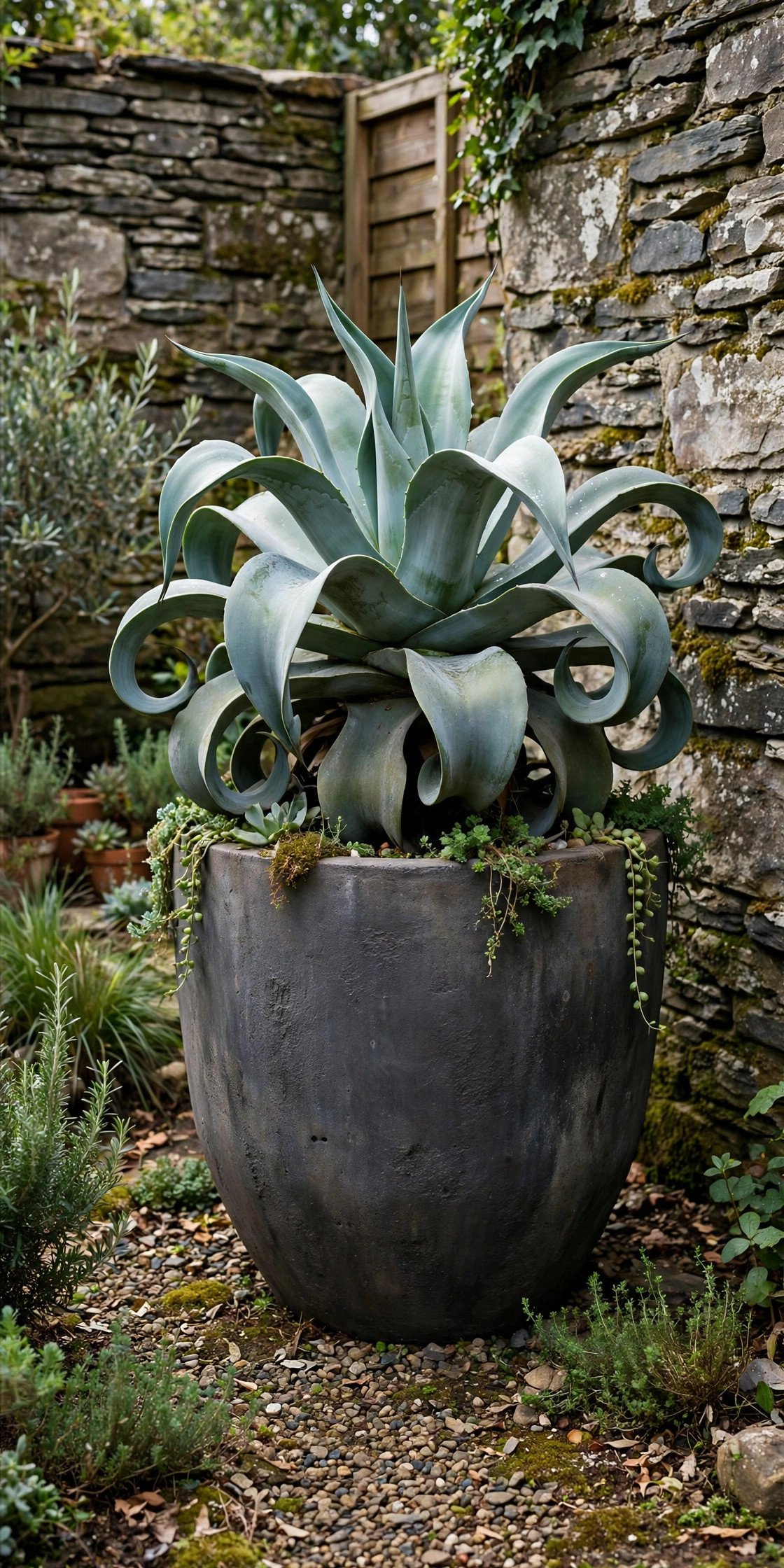 6. Create a Focal Point with One Statement Planter