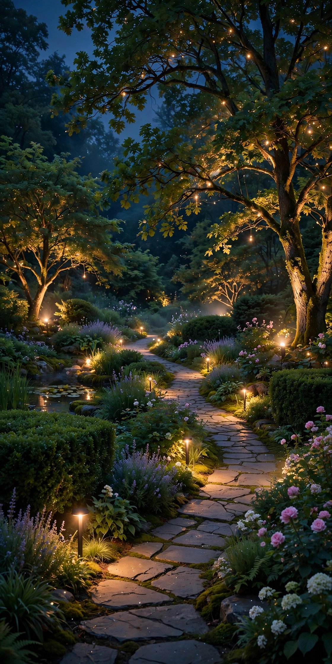 7. Light the Garden After Dark